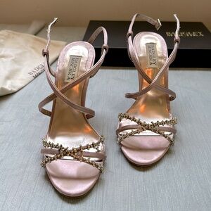 Badgley Mischka Wedge Rhinestone Heels